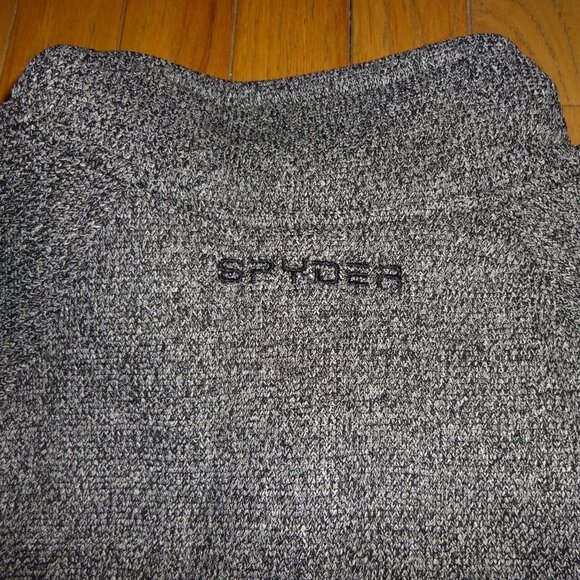 NWT Spyder Men's Core Sweater Heavy Weight Grey/Black Full Zip Jacket Size Med - Picture 8 of 8